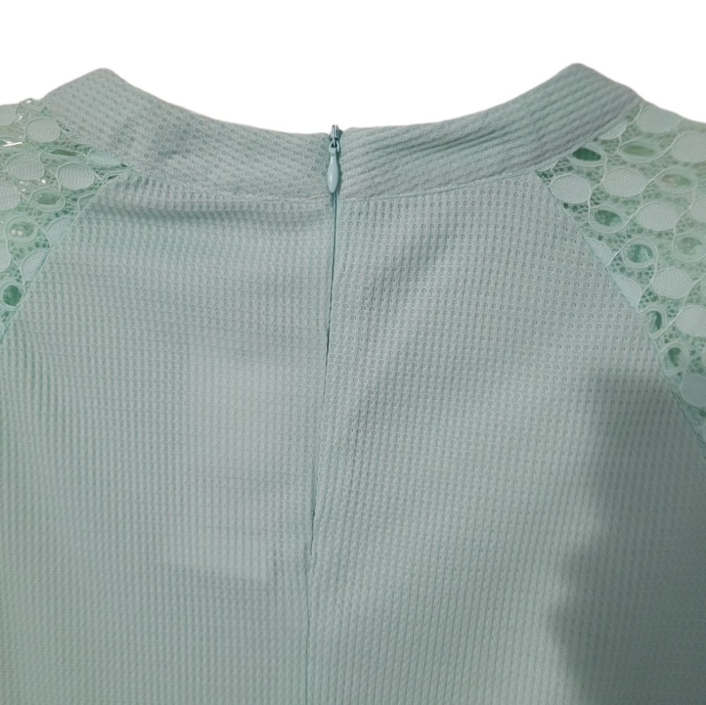 NWT  Miholl   Women's M   Waffle Knit   Top   Aqua Green - Picture 9 of 15